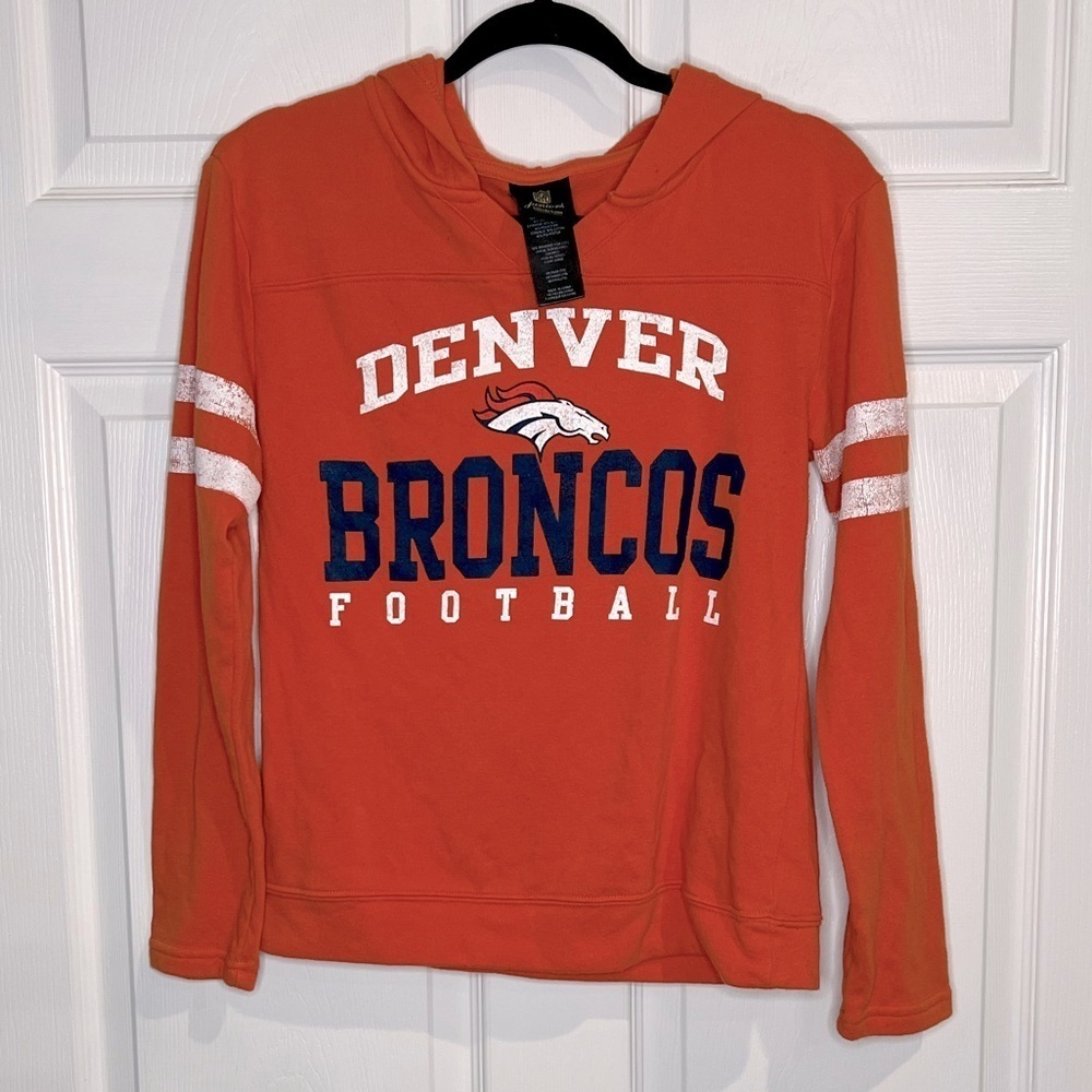NFL Juniors Collection hooded top - Denver Broncos - Orange - Sz. Medium (7/9)